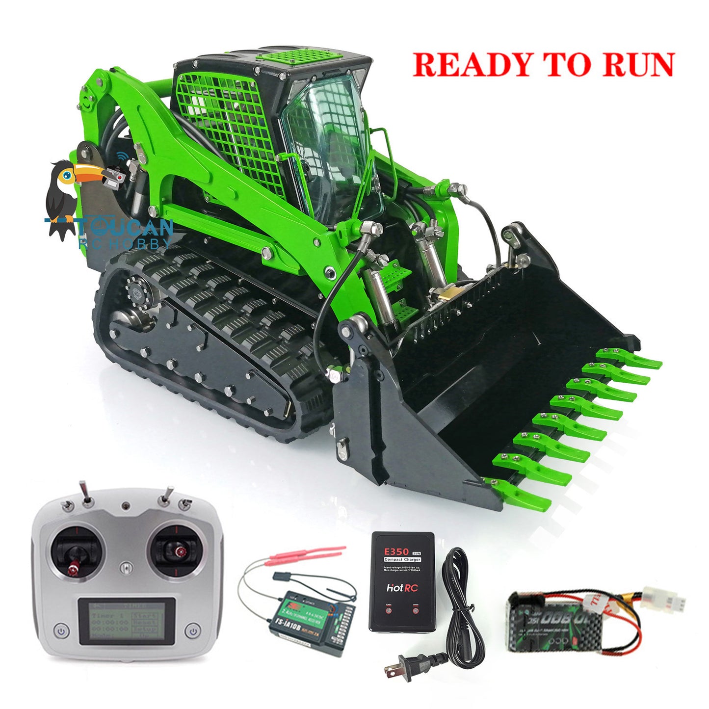 1/14 LESU Hydraulic RC Loader Aoue LT5 Tracked Skid-Steer Radio Control Truck Electric Hobby Model Light Sound RTR