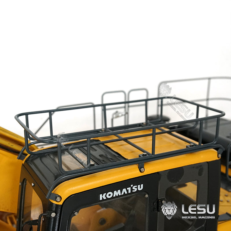 LESU 1/14 PC360 Hydraulic RC Excavator Metal Tracks Ripper Pump Grab Bucket fork Bucket Crusher Trailer Digging Tool Rack