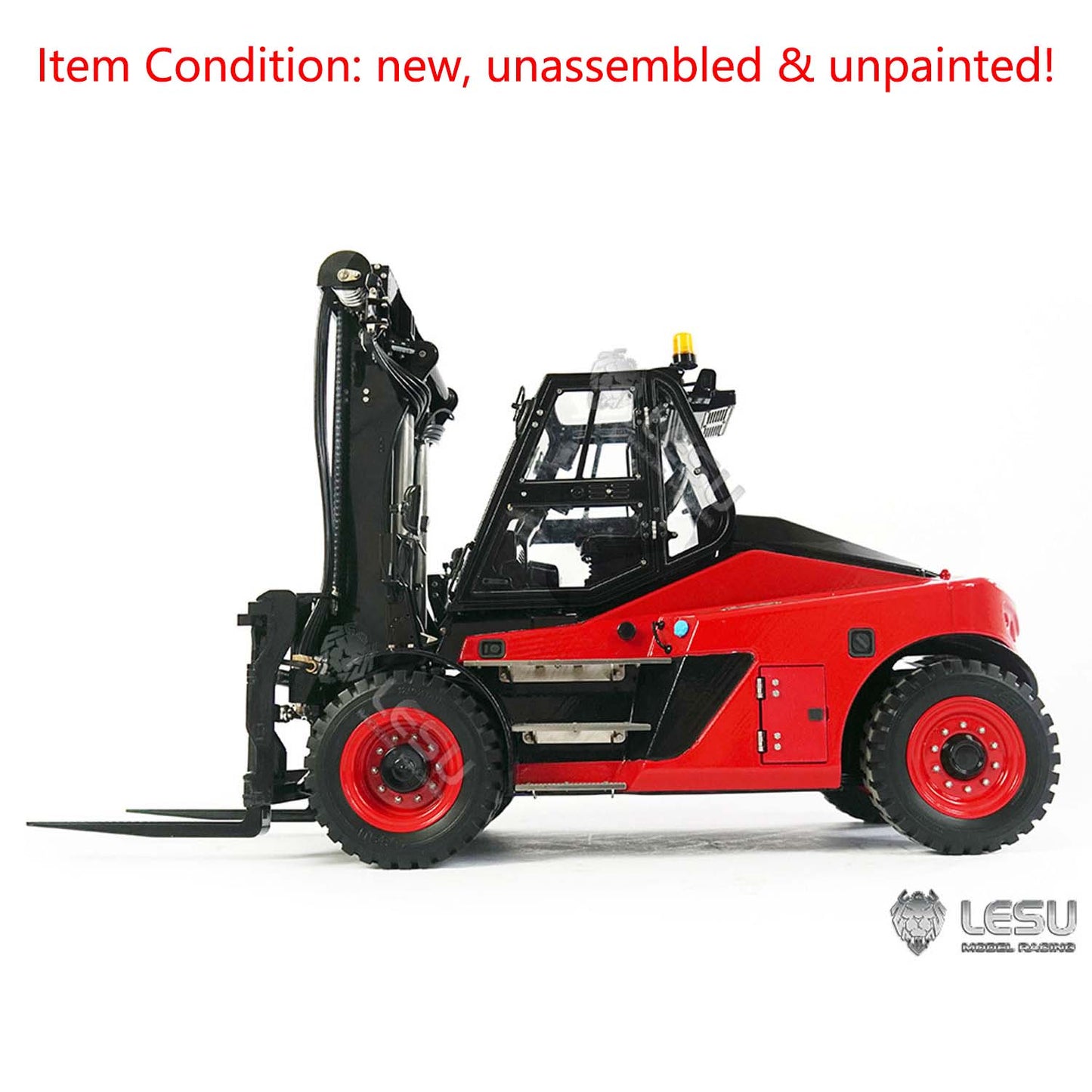 LESU 1/14 Aoue-LD160S RC Hydraulic Forklift Metal Remote Control Wheeled Car Sound Light System Painted Assembled Model