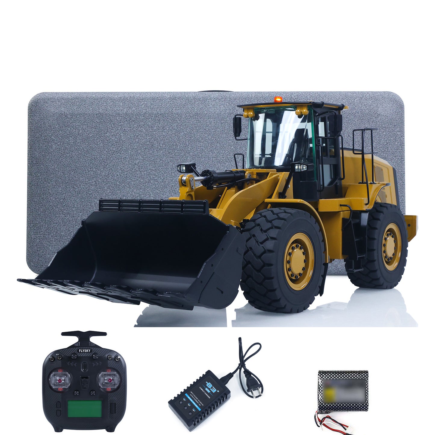 US STOCK HUINA K966 KABOLITE 2.4G 1/16 Hydraulic RC Loader Car Model 7500mAh Battery
