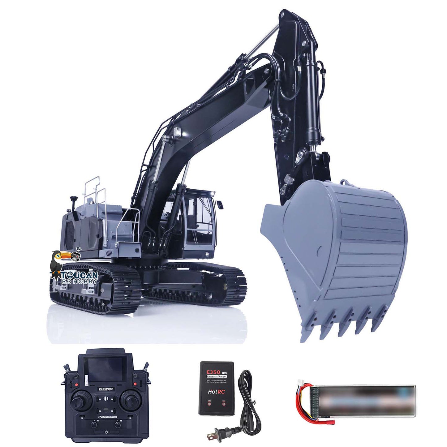 1/14 Metal LESU LR945 RC Hydraulic Excavator PL18EV Lite RTR Engineering Vehicle KIT/RTR Versions for Options 795*268*257mm