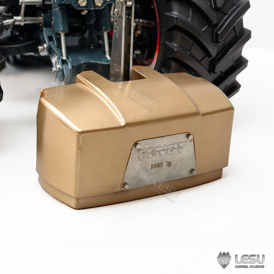 Aluminum Alloy & Brass Front Weight Increasing Module Rear Counterweight for LESU 1/14 Hydraulic RC Tractor AOUE 1050 Farm Truck DIY