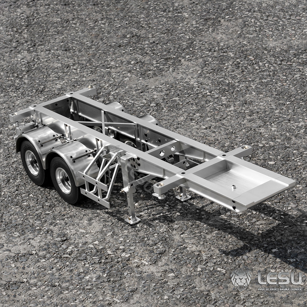 LESU 40ft 20ft Metal Trailer Chassis for 1/14 Radio Controlled Tractor Container Truck RC Cars Model