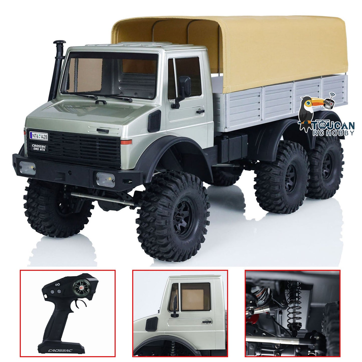 CROSSRC 1/10 RC Crawler Car EMO NT6 6x6 Remote Controlled Off-road Vehicles Hobby Model PNP Painted Assembled ESC Servo