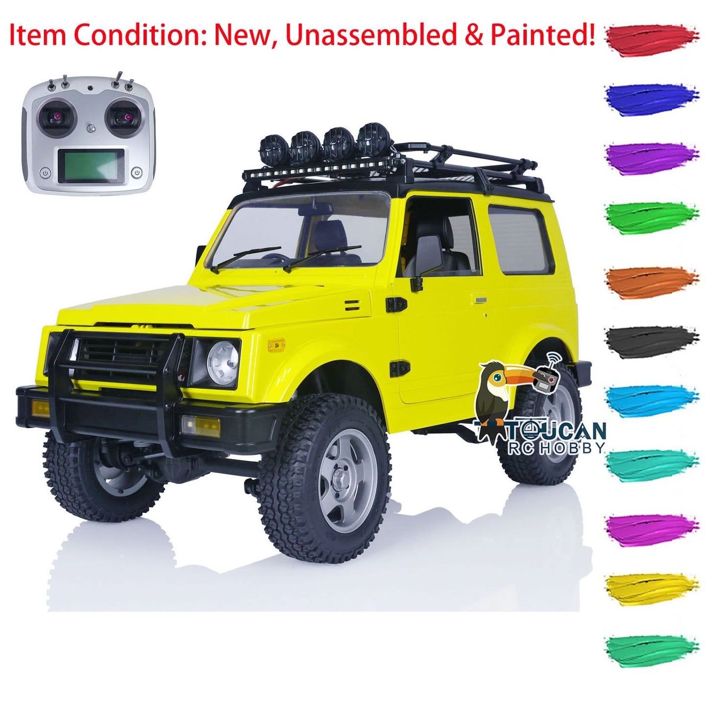 1/6 Capo SIXER RC Crawler1 Car Radio Controlled Off-road Vehicles Painted Model I6S Radio Roof Rack Light