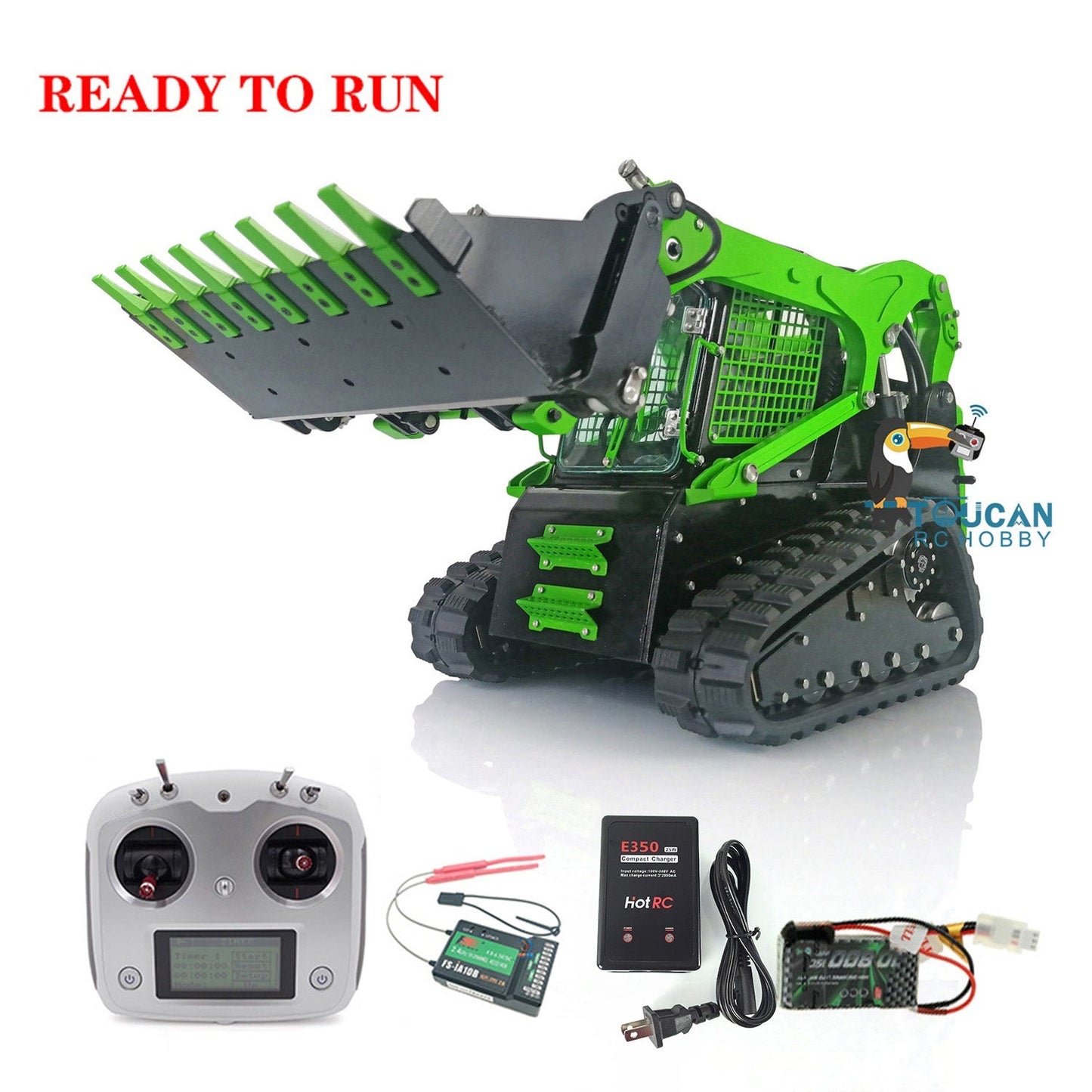 1/14 LESU Hydraulic RC Loader Aoue LT5 Tracked Skid-Steer Radio Control Truck Electric Hobby Model Light Sound RTR