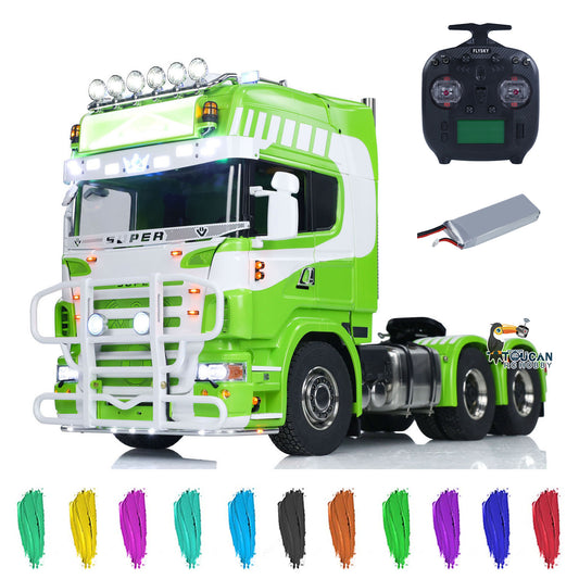 6x6 Metal Chassis 1/14 RC Tractor Truck R620 RTR Model Air Suspension ST8 Radio