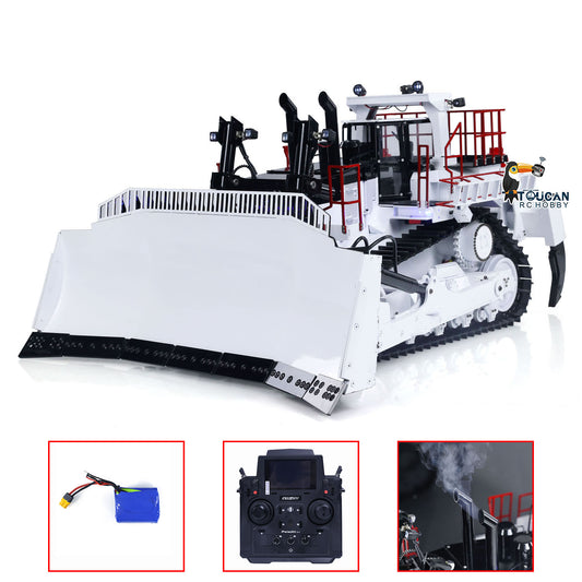 110KG D11T 1/14 RC Hydraulic Bulldozer PL18EV Remote Control Dozers Sound Light Smoke Assembled and Painted Motor ESC Servo