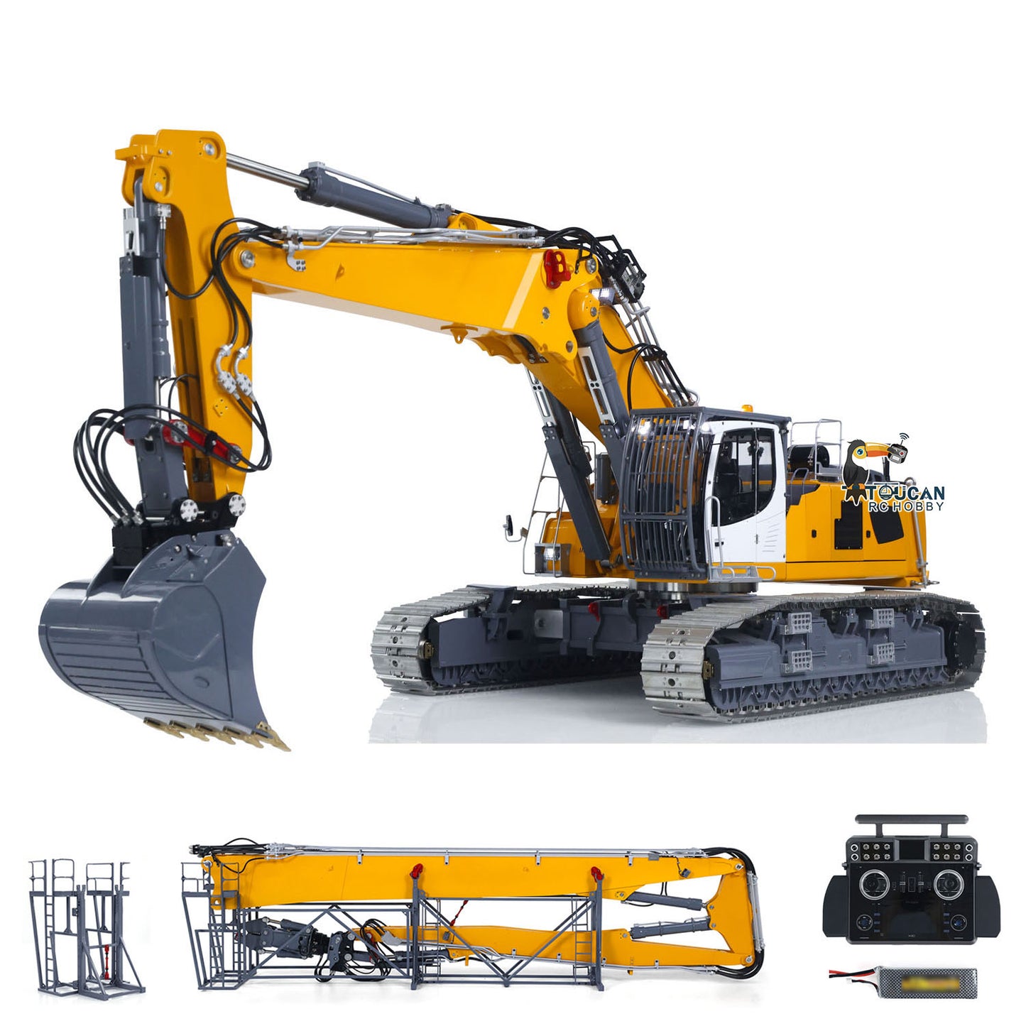 LESU 1/14 RC Heavy Full Hydraulic Excavator LR960 RTR Demolition Digger Model XE Radio