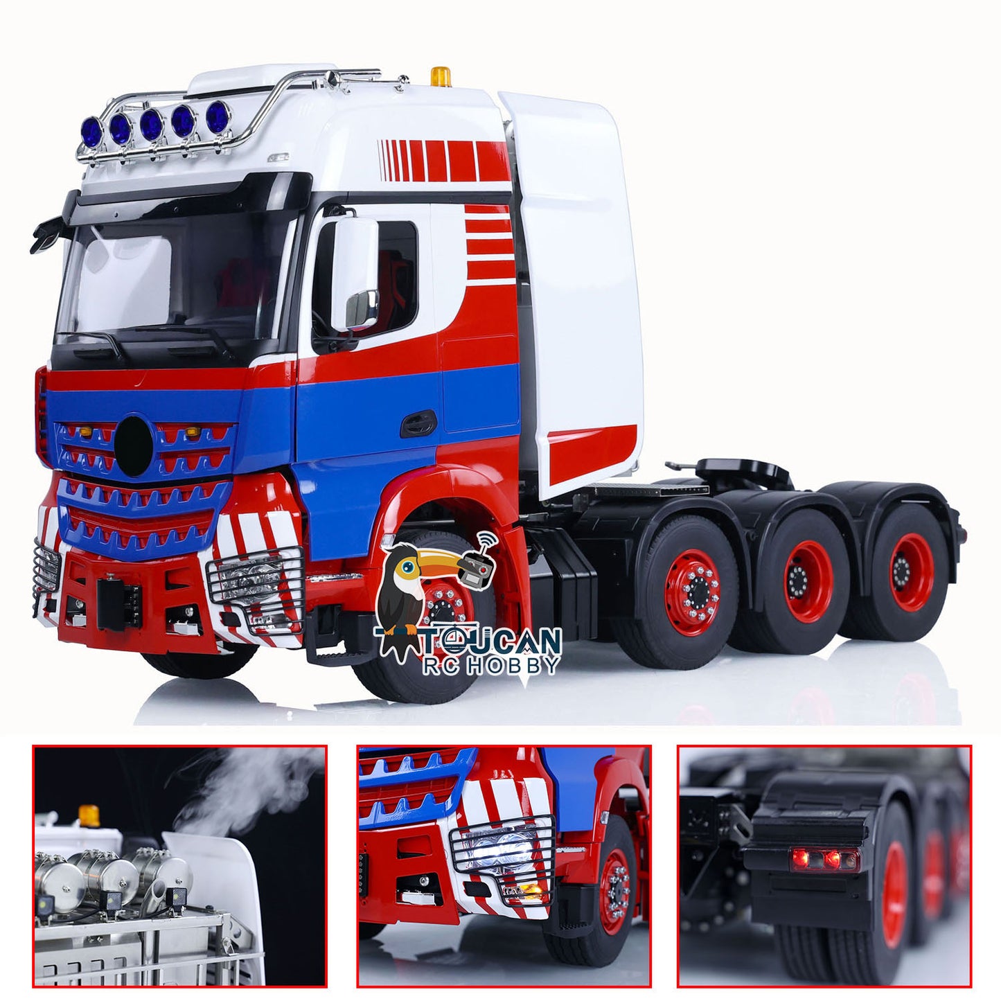 LESU 8x8 1/14 RC Tractor Trucks RTR Radio Control Car Ready to Run Model 2-speed Transmission Light Sound System FlySky I6S