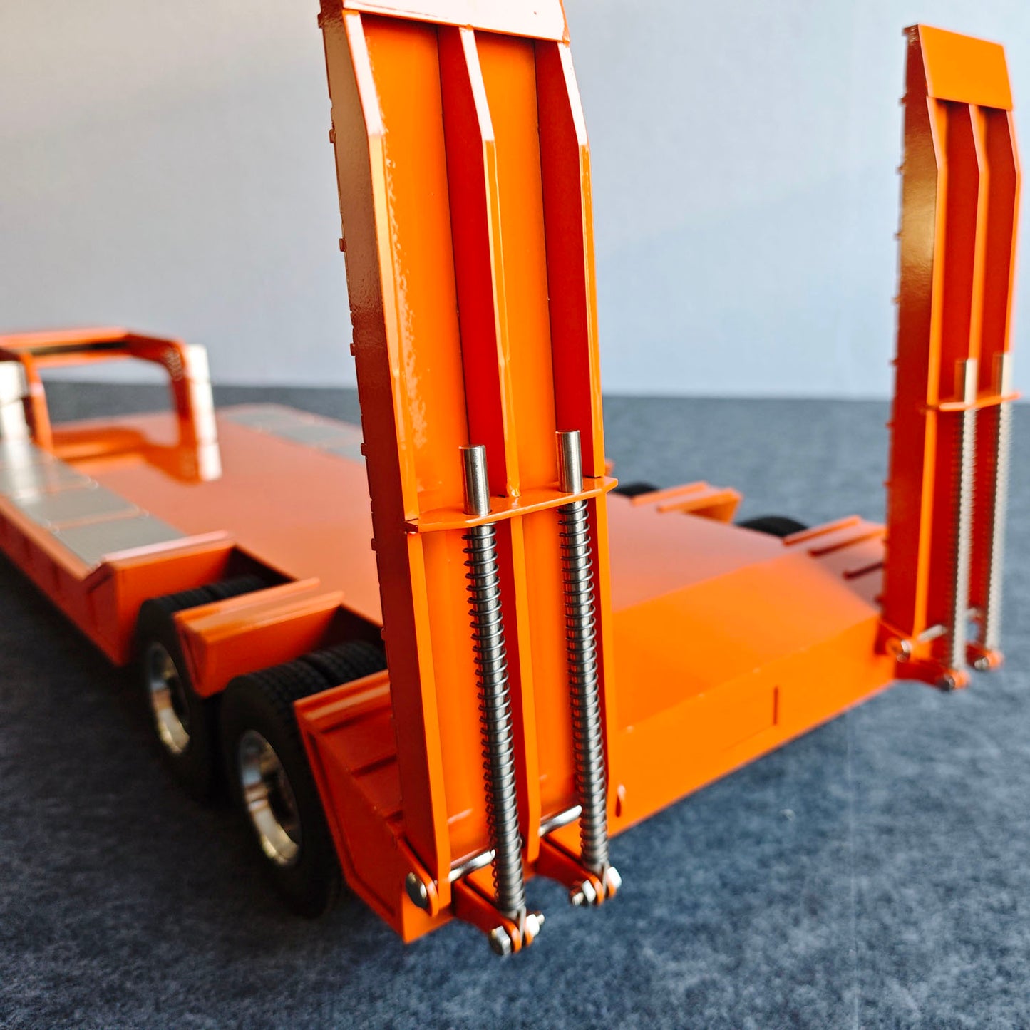 2 Axles Metal Semi Trailer Spring Support Legs Tail Plate for 1/14 DIY Remote Control Tractor Truck No Light