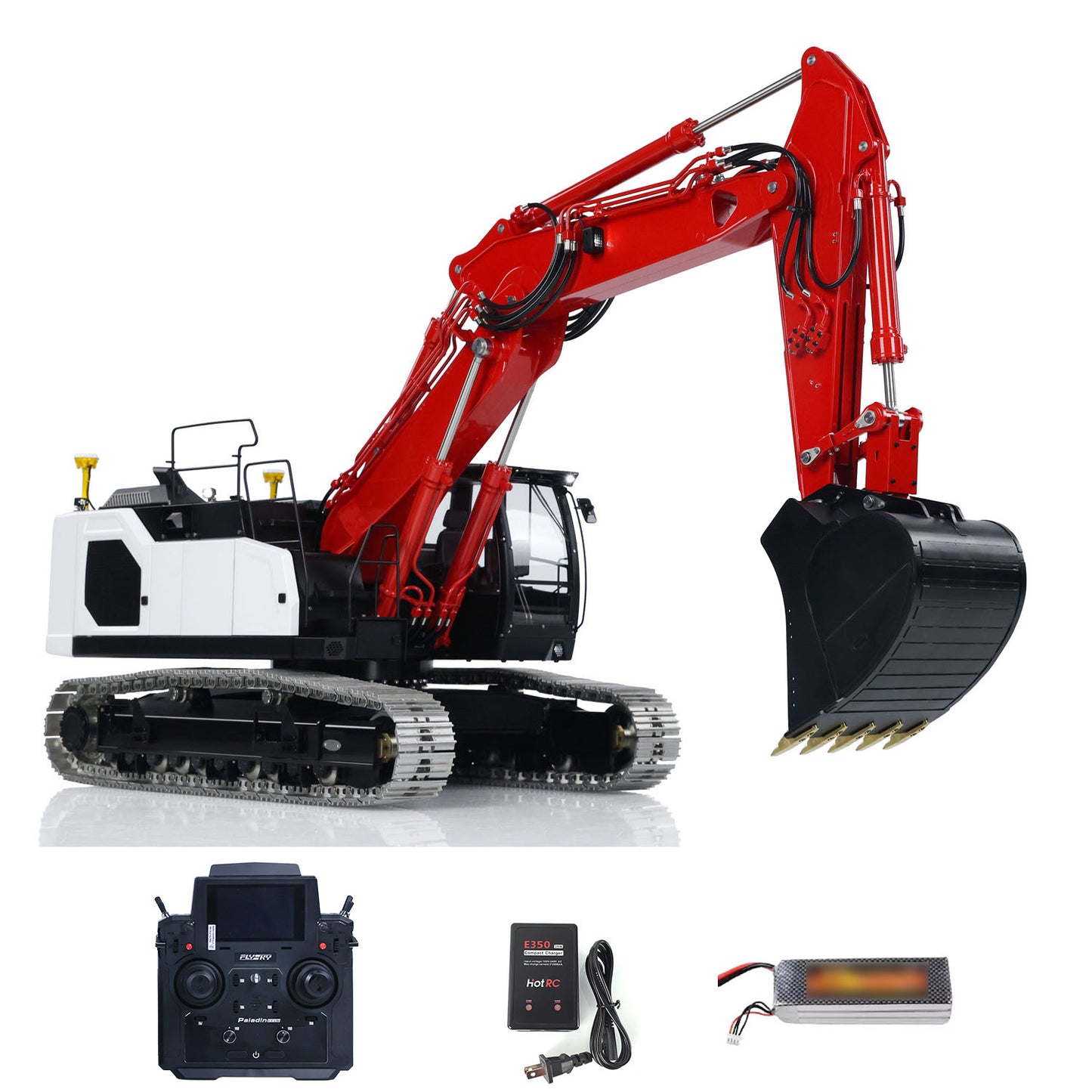 LESU AOUE LR945 3-Arm 1/14 LESU RC Hydraulic Excavator RTR Metal Construction Vehicle Models Radio Control Digger Engineering Machine FlySky PL18EV