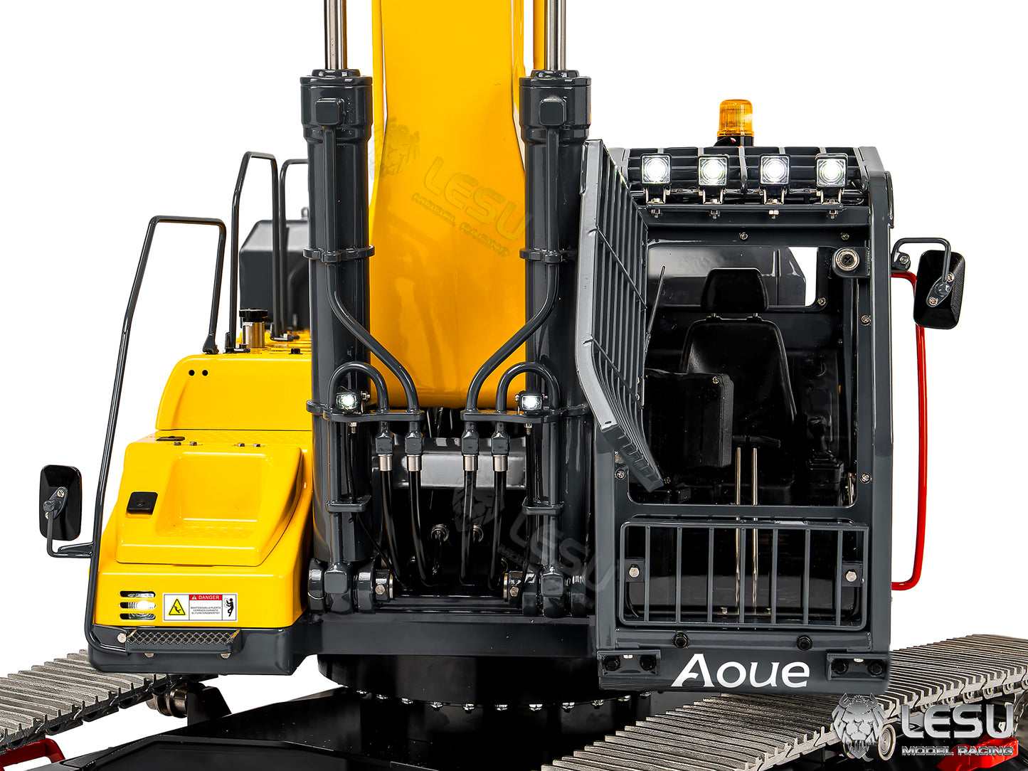 Metal LESU 1/14 Remote Control Hydraulic Tracked Excavator SK500 RC Digger 6CH Valve 3MAP Pump Brass Relief Valve Light System