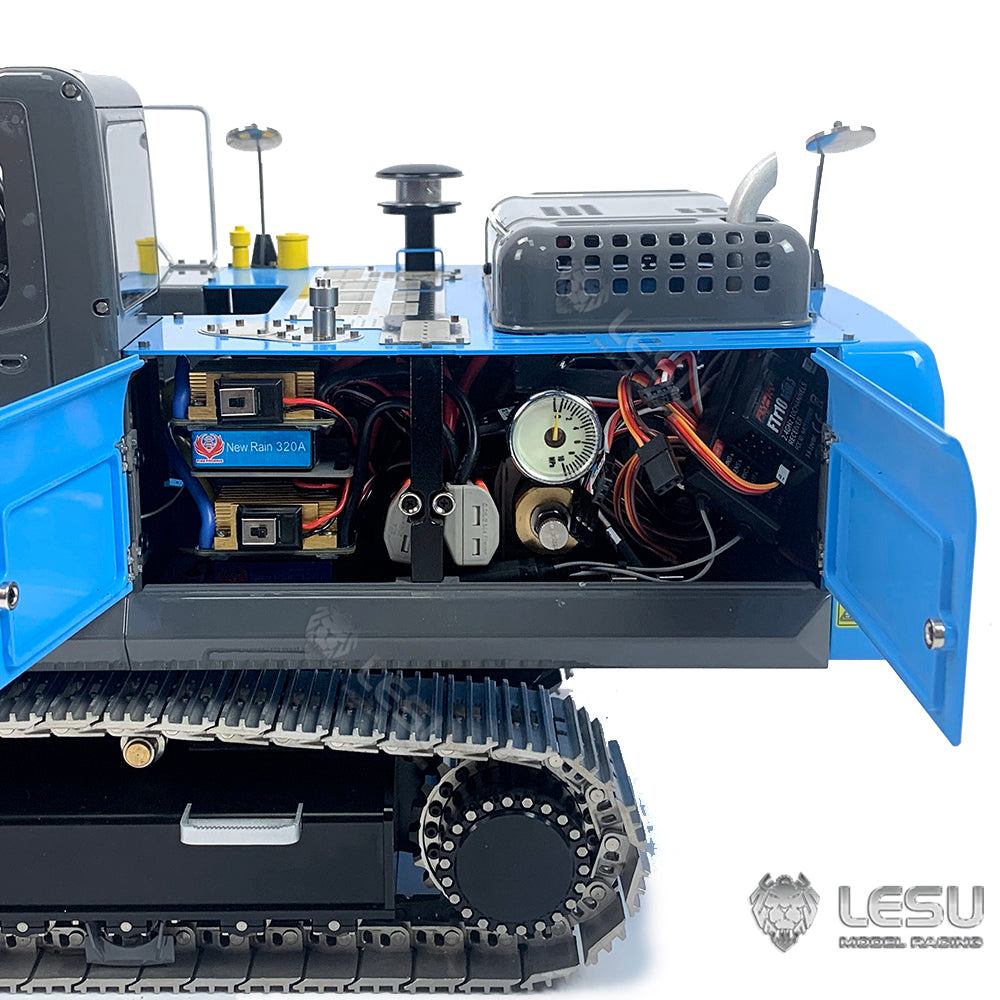 LESU 1/14 PC360 RC Hydraulic Excavators 3 Arms Unpainted Digger Hobby Model Electric Kits Cabin Roof Safety Net Metal Hydraulic Crusher
