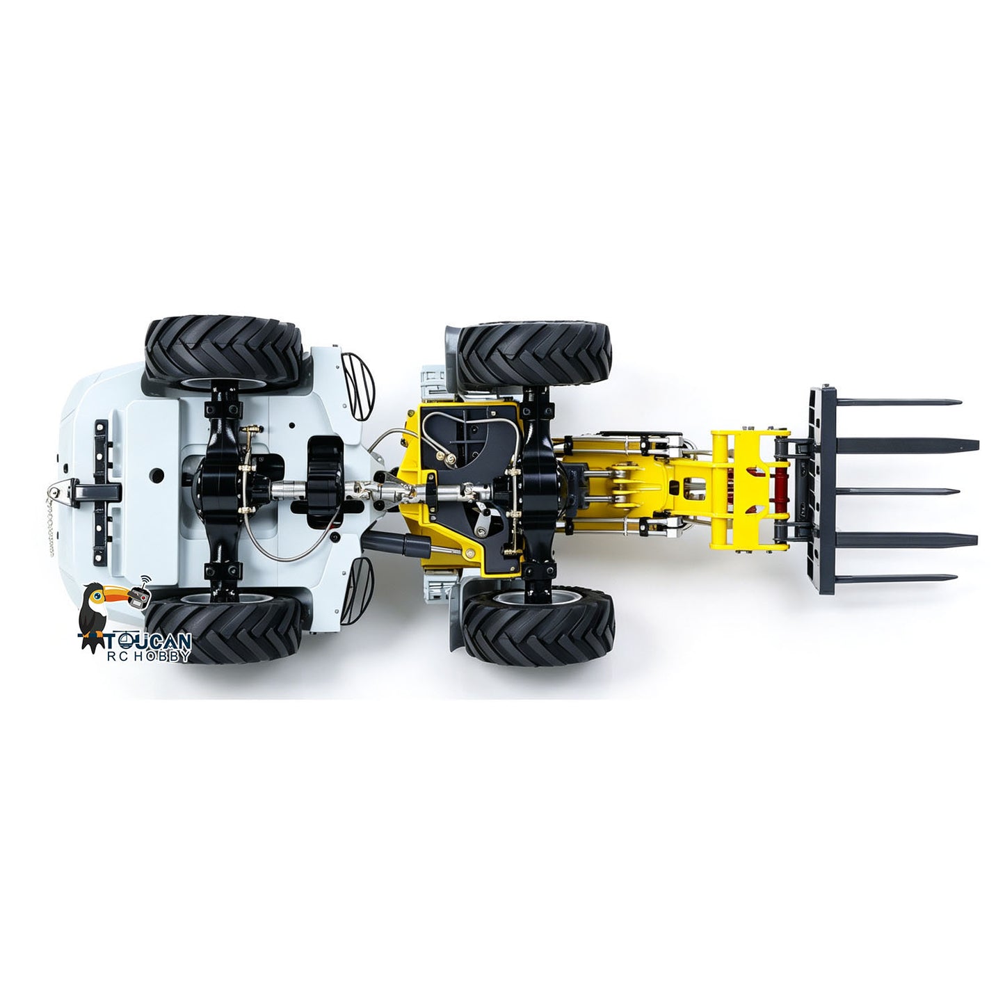 LESU RTR 4X4 1:14 RC Hydraulic Telescopic Arm Loader AOUE AT1050 Metal Fork Lift Trucks Light Sound Flysky I6S Radio Battery