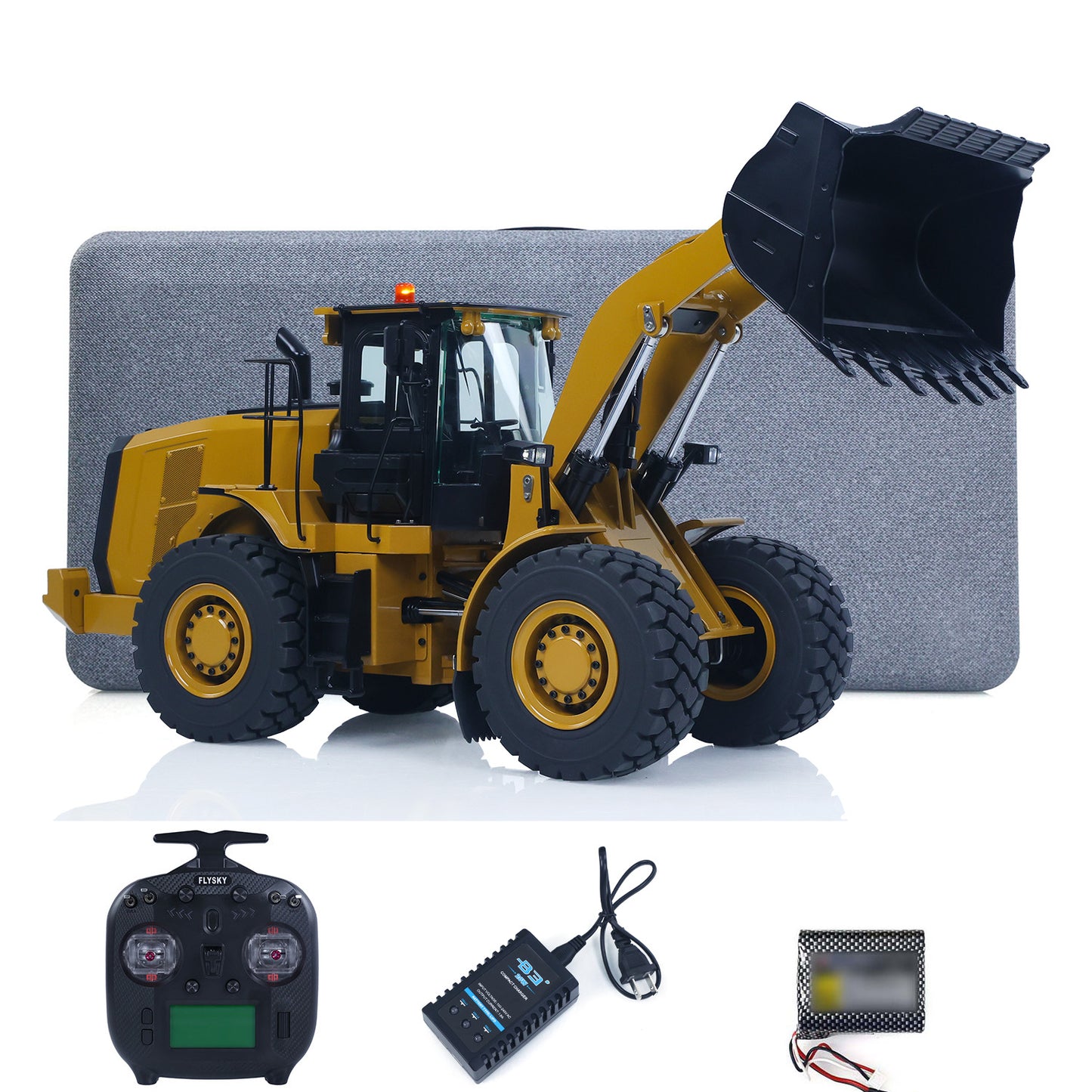 US STOCK HUINA K966 KABOLITE 2.4G 1/16 Hydraulic RC Loader Car Model 7500mAh Battery