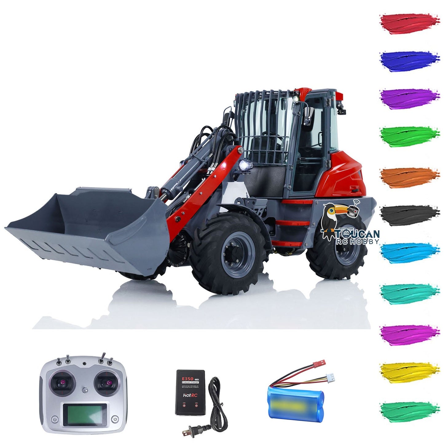 LESU 1/14 AOUE-MCL8 Hydraulic RC Loader Remote Control Construction Vehicles ESC Servo Motor Painted Assembled