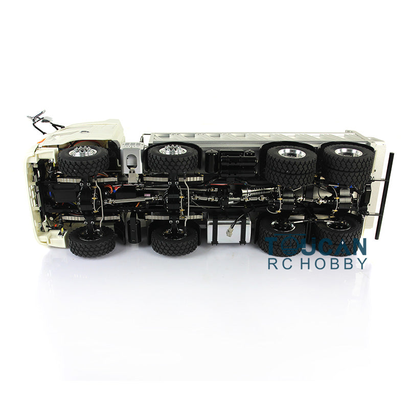 LESU 1/14 RC Hino700 8*8 Metal Hydraulic Dumper Truck 4 Axles Model Car W/ ESC Motor Servo with Sound System LED Light System