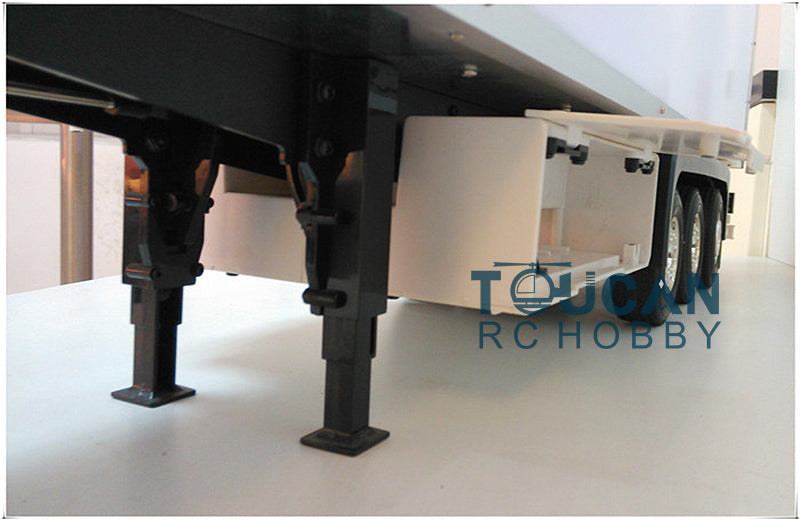 KIT TOUCAN 1/14 3 Axles Unpainted RC Model RC Truck Reefer Semi-trailer Container for DIY TAMIYA Car Uassembled