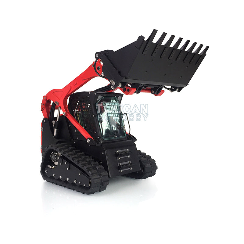 LESU 1/14 Metal RC Hydraulic Aoue-LT5 Tracked Skid-Steer Loader RTR Model Lights