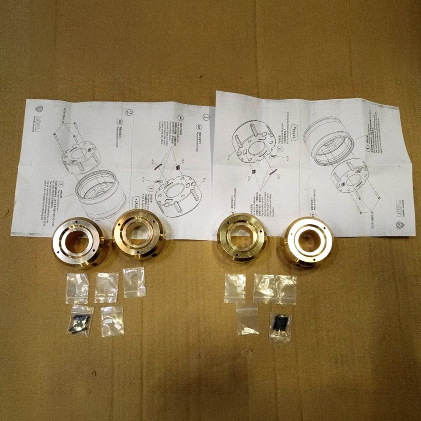 Second Hand Fast Shipping Brass Rear Wheel Weight Increasing Module for LESU AOUE 1050 1/14 Hydraulic RC Tractor Farm Truck DIY Agricultural Car Model