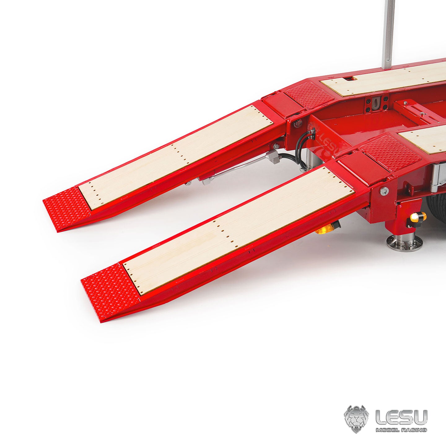 LESU A0049 1/14 Metal Hydraulic Lifting Tailboard Trailer Rear Support Legs 2CH Valve Pump for RC Tractor Truck DIY Lorry Excavator