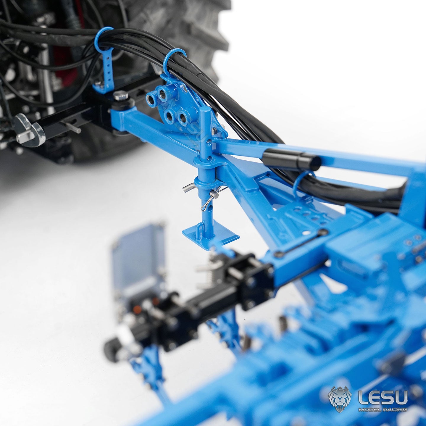 LESU Metal K500 Seedbed Pre-sowing Soil Preparation Machine Planter Plough for 1/14 RC Hydraulic Tractor Car AOUE 1050 Model