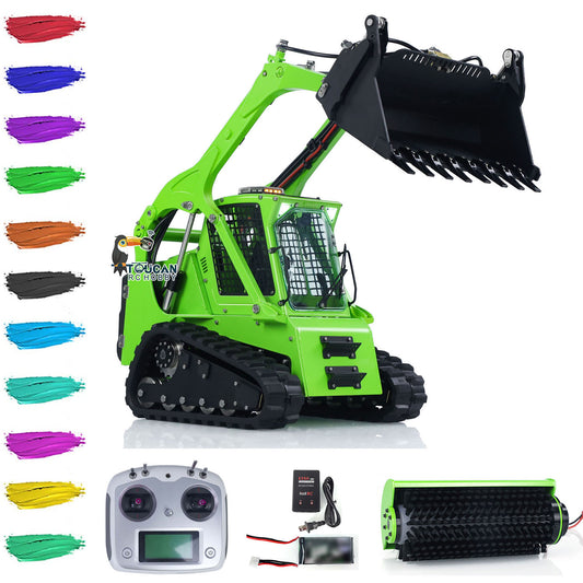 LESU 1/14 Aoue LT5 RC Hydraulic Skid-Steer Loader Electric Cleaner I6S Radio Battery RTR Remote Control Construction Car
