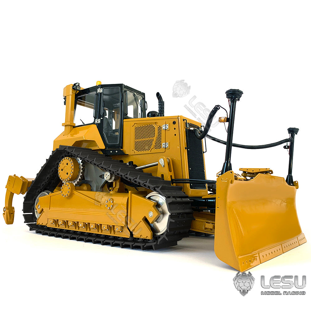 Metal 1/14 LESU Aoue DT60 RC Bulldozer Hydraulic Remote Controlled Tracked Truck Painted Tracks PL18 EV Lite DIY Model