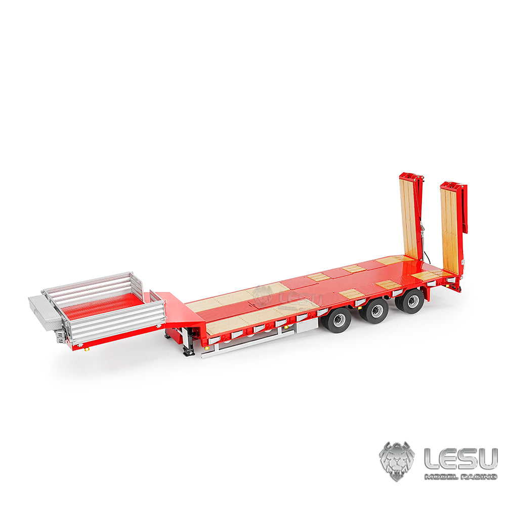 Metal Trailer for LESU 1/14 Hydraulic RC Truck Radio Control Tractor Construction Vehicle Hobby Model Lifting Tailboard RTR Verison