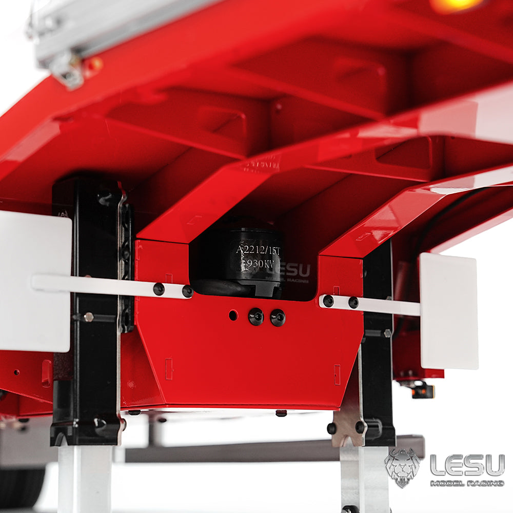 Metal Trailer for LESU 1/14 Hydraulic RC Truck Radio Control Tractor Construction Vehicle Hobby Model Lifting Tailboard RTR Verison