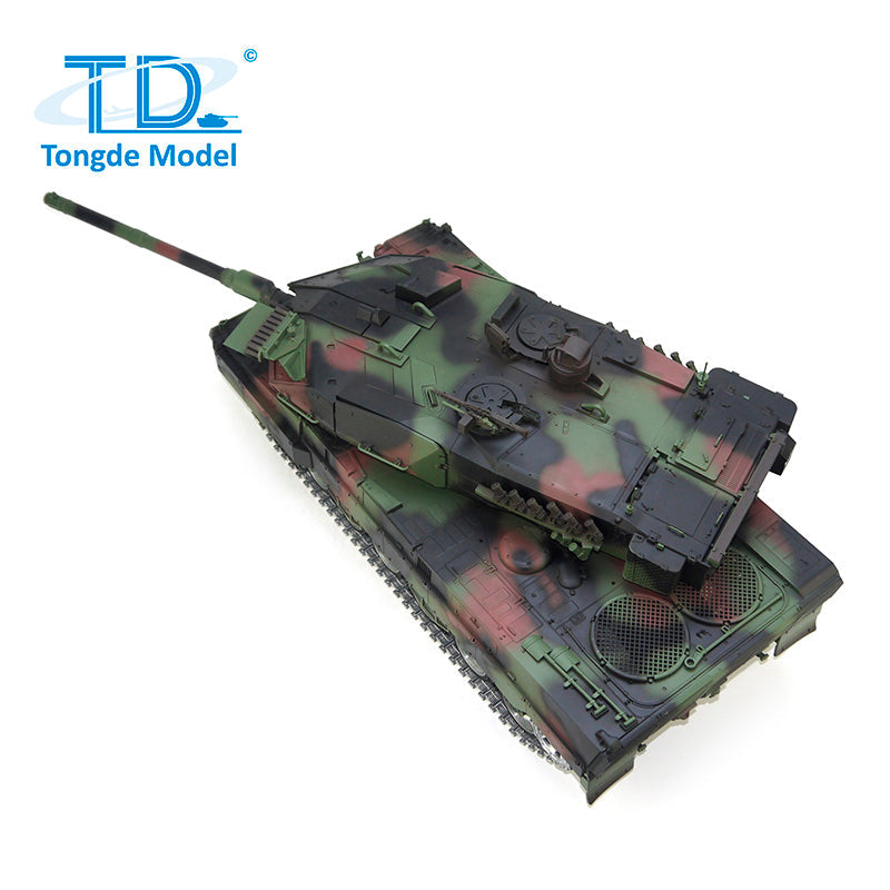 1/16 Tongde RC Battle Tank German Leopard 2A7 Remote Control Military Panzer 320 Rotation DIY Hobby Model