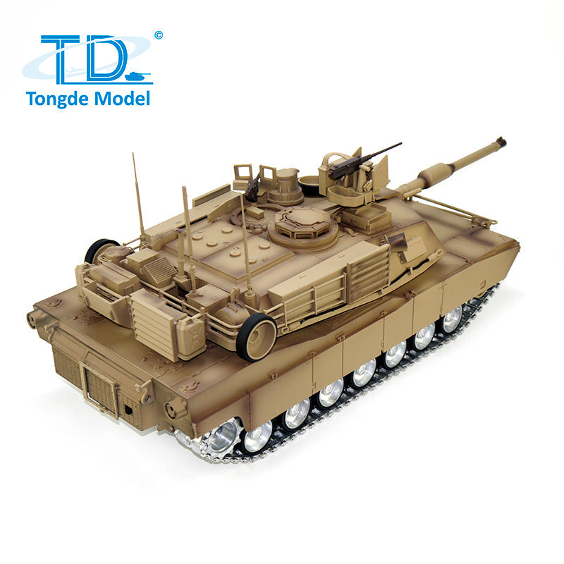 1/16 Tongde RC Infrared Battle Tank Radio Control Panzer M1A2 SEP V2 Abrams Electric Military Tanks 320 Rotation Simulation Model