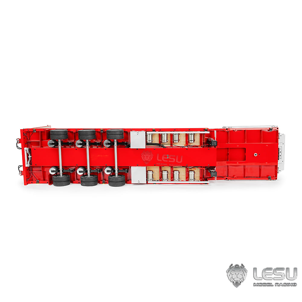 Metal Trailer for LESU 1/14 Hydraulic RC Truck Radio Control Tractor Construction Vehicle Hobby Model Lifting Tailboard RTR Verison