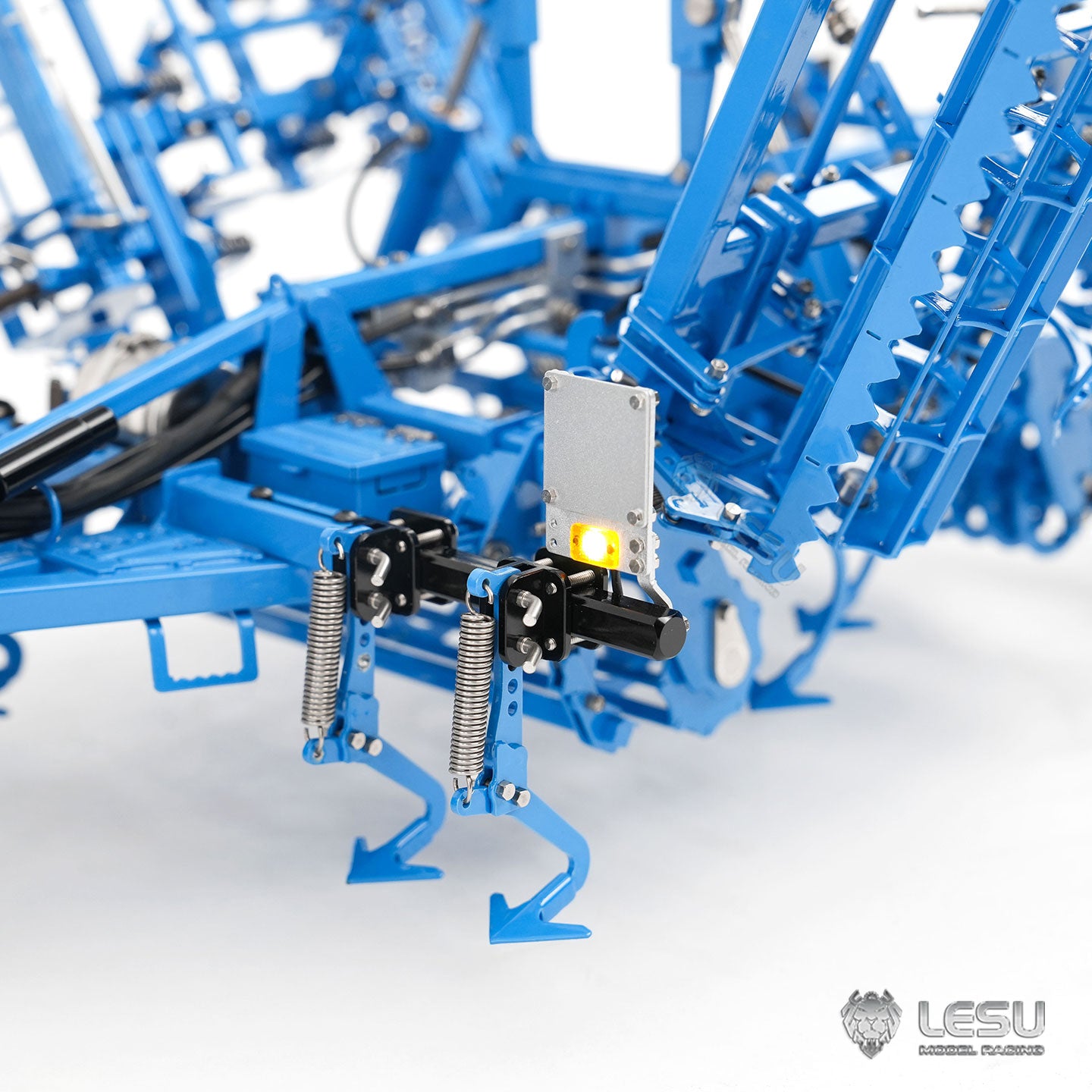 LESU Metal K500 Seedbed Pre-sowing Soil Preparation Machine Planter Plough for 1/14 RC Hydraulic Tractor Car AOUE 1050 Model