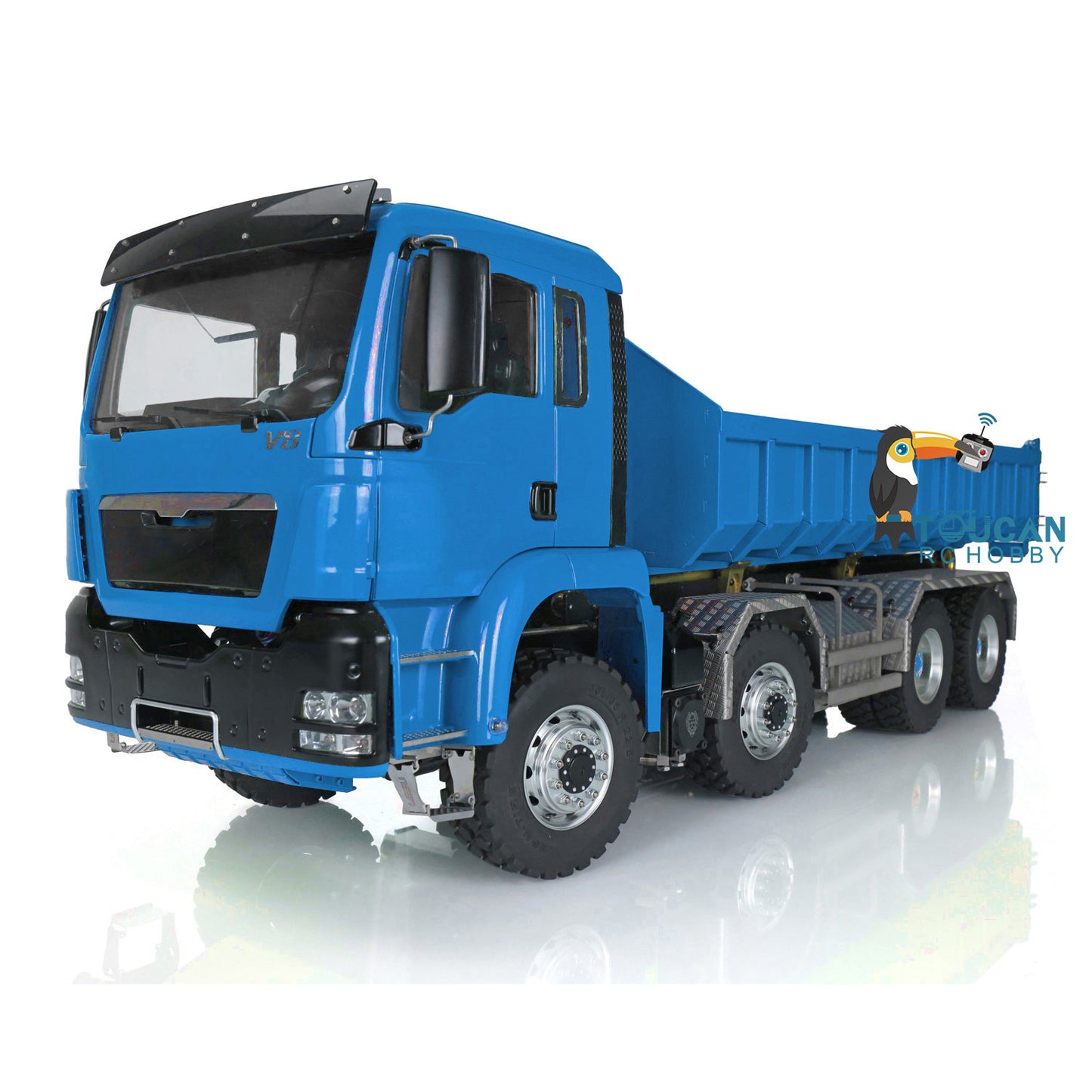 1/14 LESU Hydraulic RC Roll On/Off Dump Truck 8x8 Metal RTR Full Dumper Lorry Vehicle