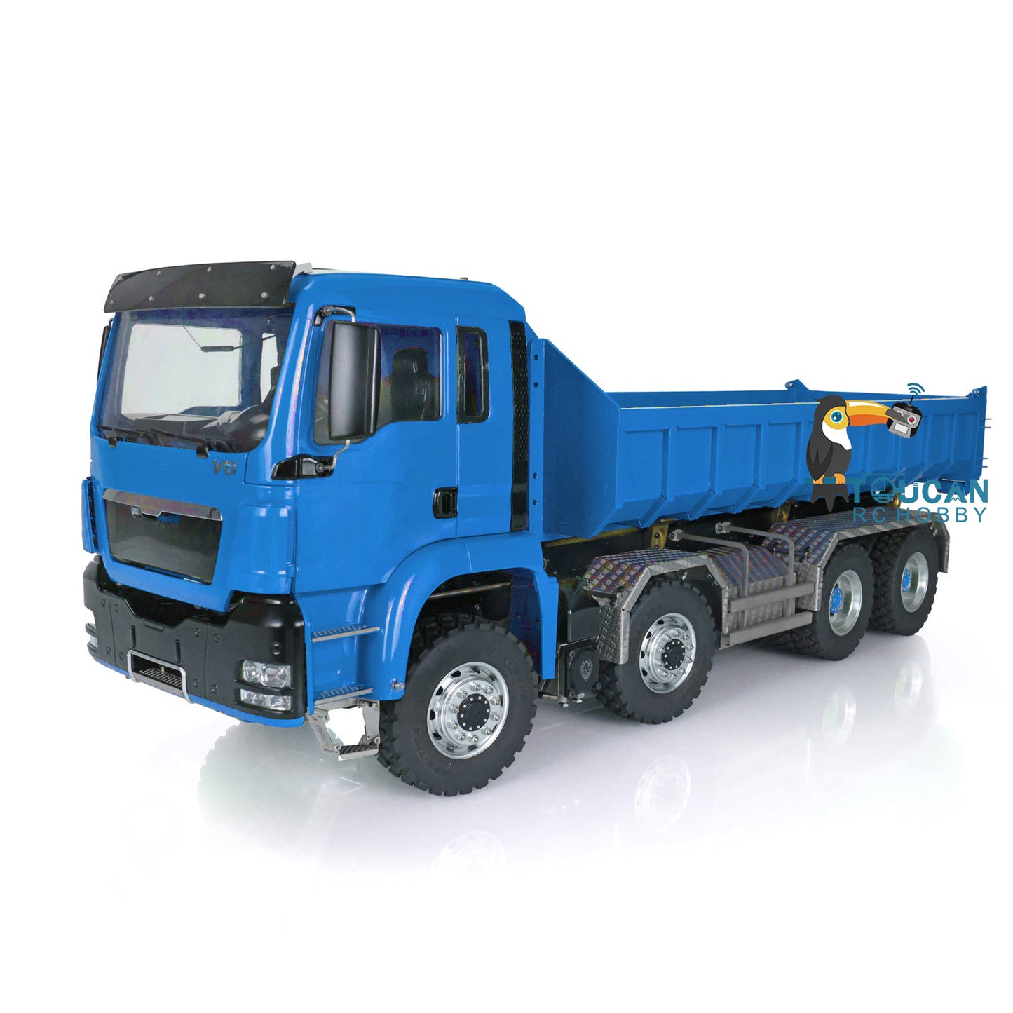 1/14 LESU Hydraulic RC Roll On/Off Dump Truck 8x8 Metal RTR Full Dumper Lorry Vehicle