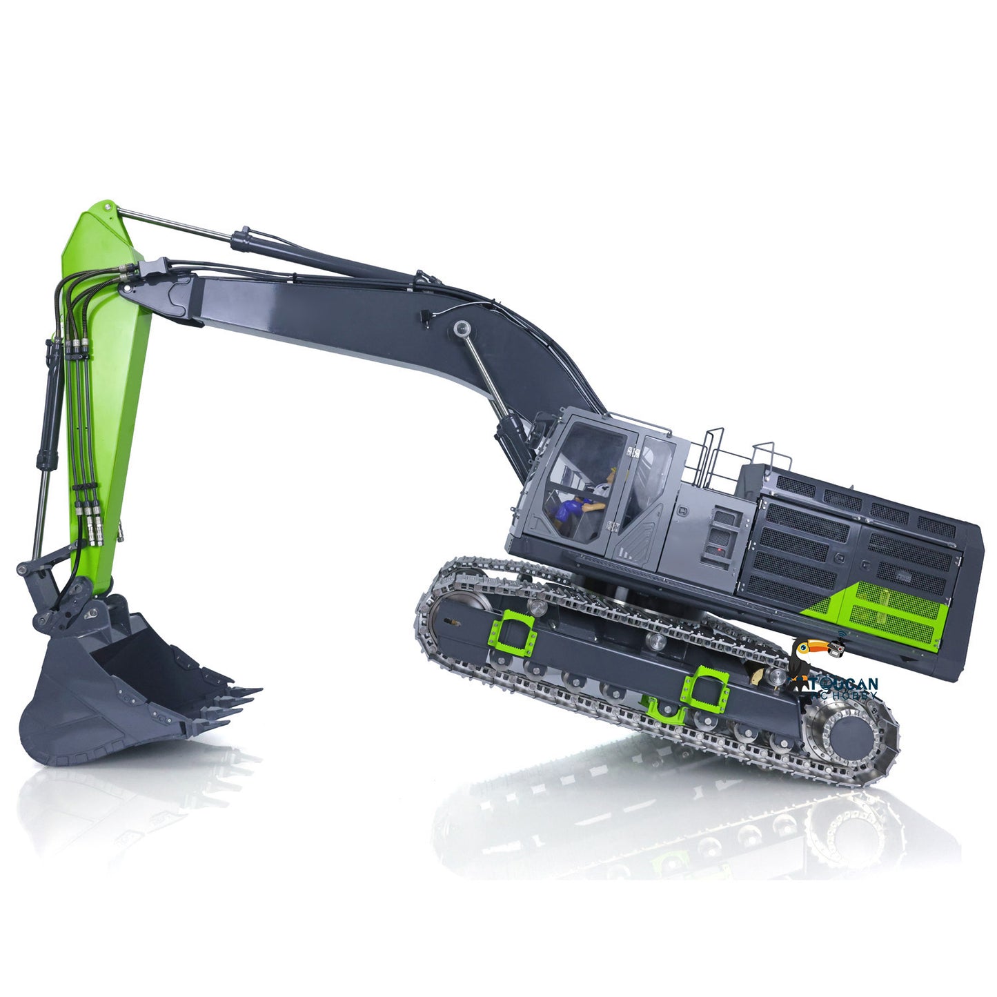 Metal LESU 1/14 Hydraulic RC Heavy Excavator C374F Remote Control Digger Engineering Vehicle Paladin PL18EV LITE Smoke 6CH Valve Quick Coupler