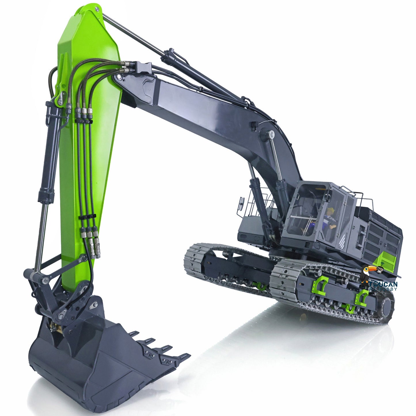 Metal LESU 1/14 Hydraulic RC Heavy Excavator C374F Remote Control Digger Engineering Vehicle Paladin PL18EV LITE Smoke 6CH Valve Quick Coupler