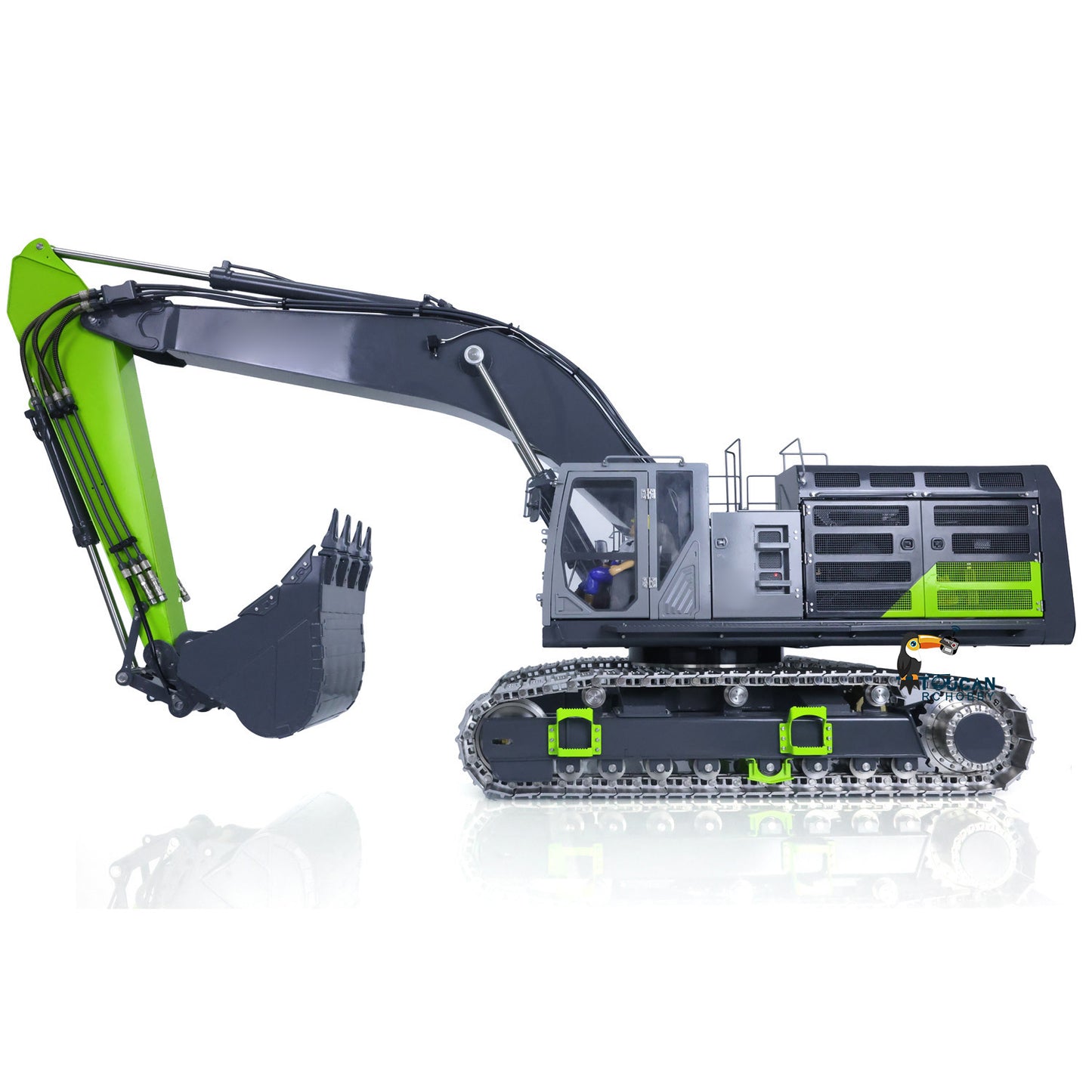 Metal LESU 1/14 Hydraulic RC Heavy Excavator C374F Remote Control Digger Engineering Vehicle Paladin PL18EV LITE Smoke 6CH Valve Quick Coupler