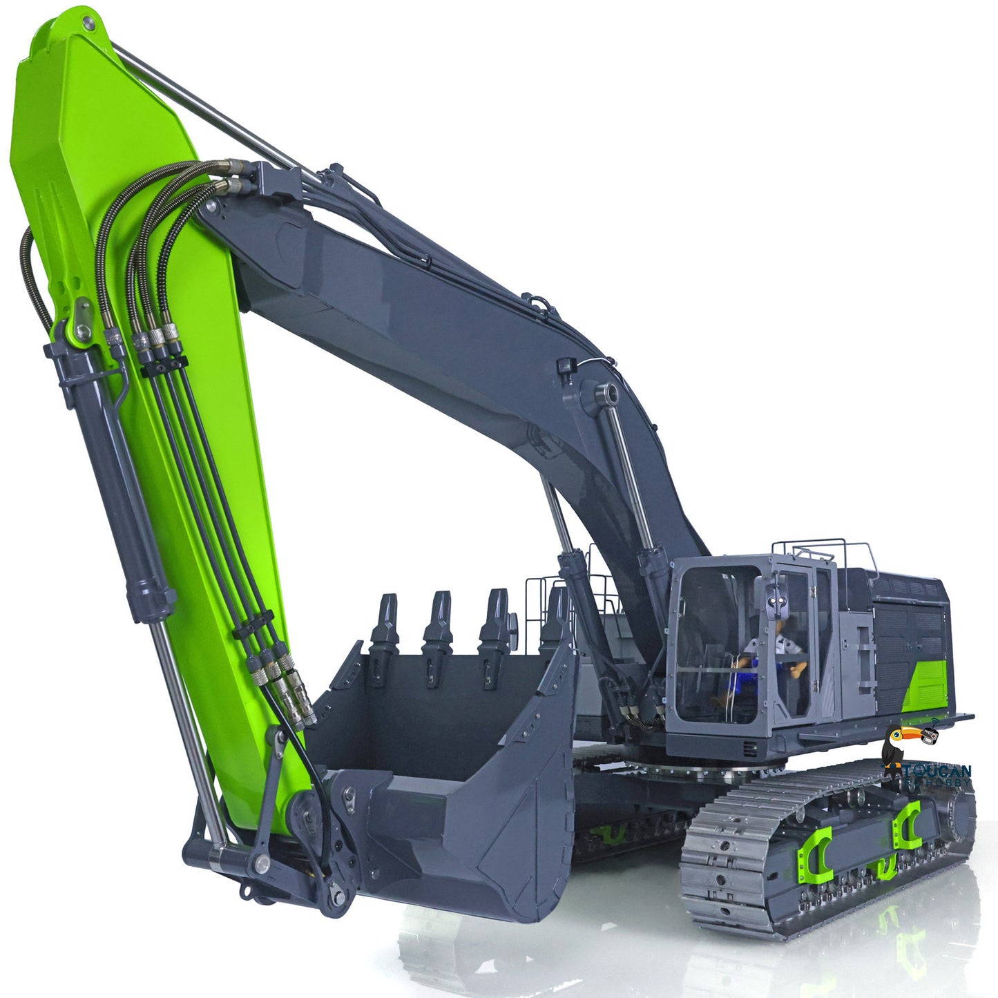Metal LESU 1/14 Hydraulic RC Heavy Excavator C374F Remote Control Digger Engineering Vehicle Paladin PL18EV LITE Smoke 6CH Valve Quick Coupler