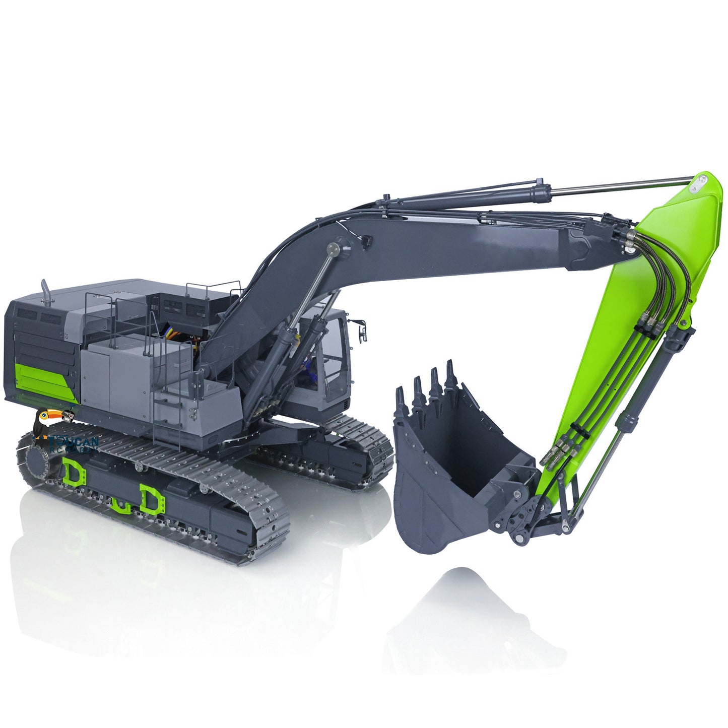Metal LESU 1/14 Hydraulic RC Heavy Excavator C374F Remote Control Digger Engineering Vehicle Paladin PL18EV LITE Smoke 6CH Valve Quick Coupler