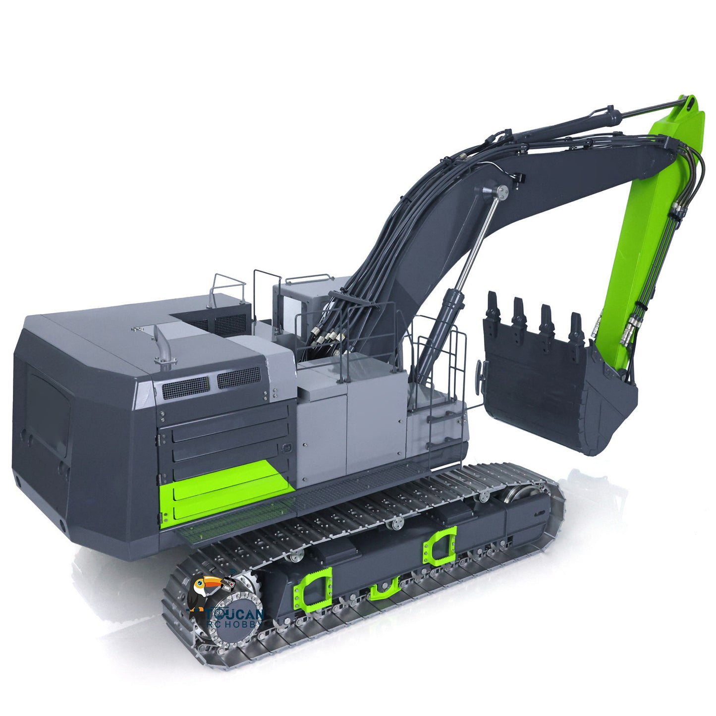 Metal LESU 1/14 Hydraulic RC Heavy Excavator C374F Remote Control Digger Engineering Vehicle Paladin PL18EV LITE Smoke 6CH Valve Quick Coupler