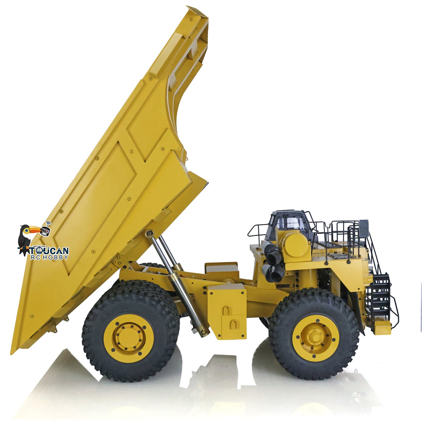 1/20 RC Metal Hydraulic Mine Truck 793D Dumper Flysky I6X Radio Light System Heavy Tipper Truck for Mining Excavator Model