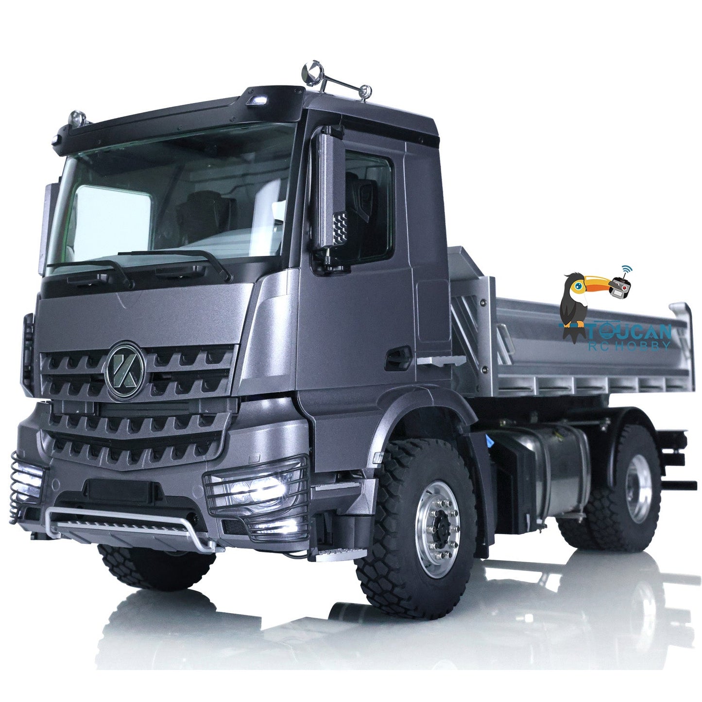 Kabolite K3362 3362 1/14 RC Dump Remote Control Tipper Truck Tipper Lorry Ready to Run 4*4 Metal Hydraulic AWD Light Sound Motor Servo Cylinder