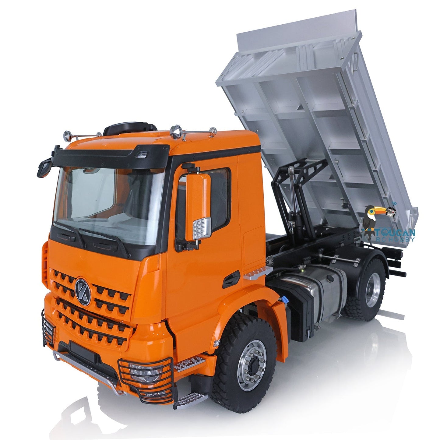 Kabolite K3362 3362 1/14 RC Dump Remote Control Tipper Truck Tipper Lorry Ready to Run 4*4 Metal Hydraulic AWD Light Sound Motor Servo Cylinder