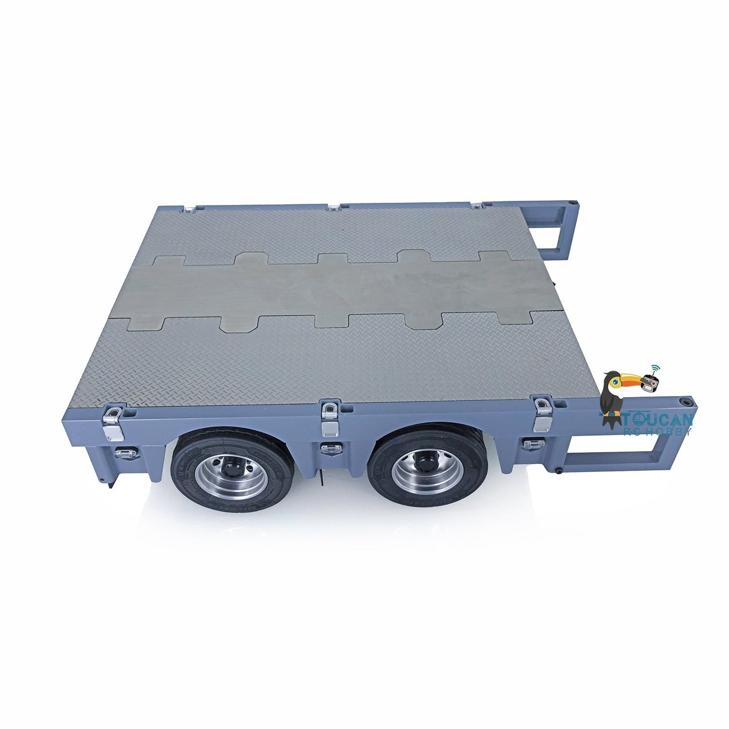 FuryBear NOOXION 1/14 2+5Axle Long Flat Metal Heavy Trailer Flat Module for RC Tractor Truck Remote Controlled Vehicle Car Model