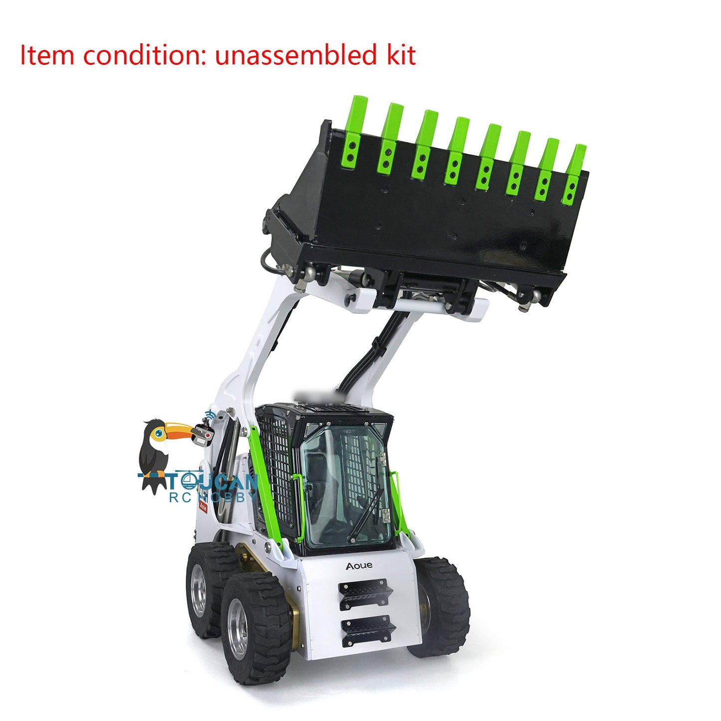 1/14 LESU Metal Aoue-LT5H Wheeled Skid-Steer Loader RC Hydraulic DIY Model Sound