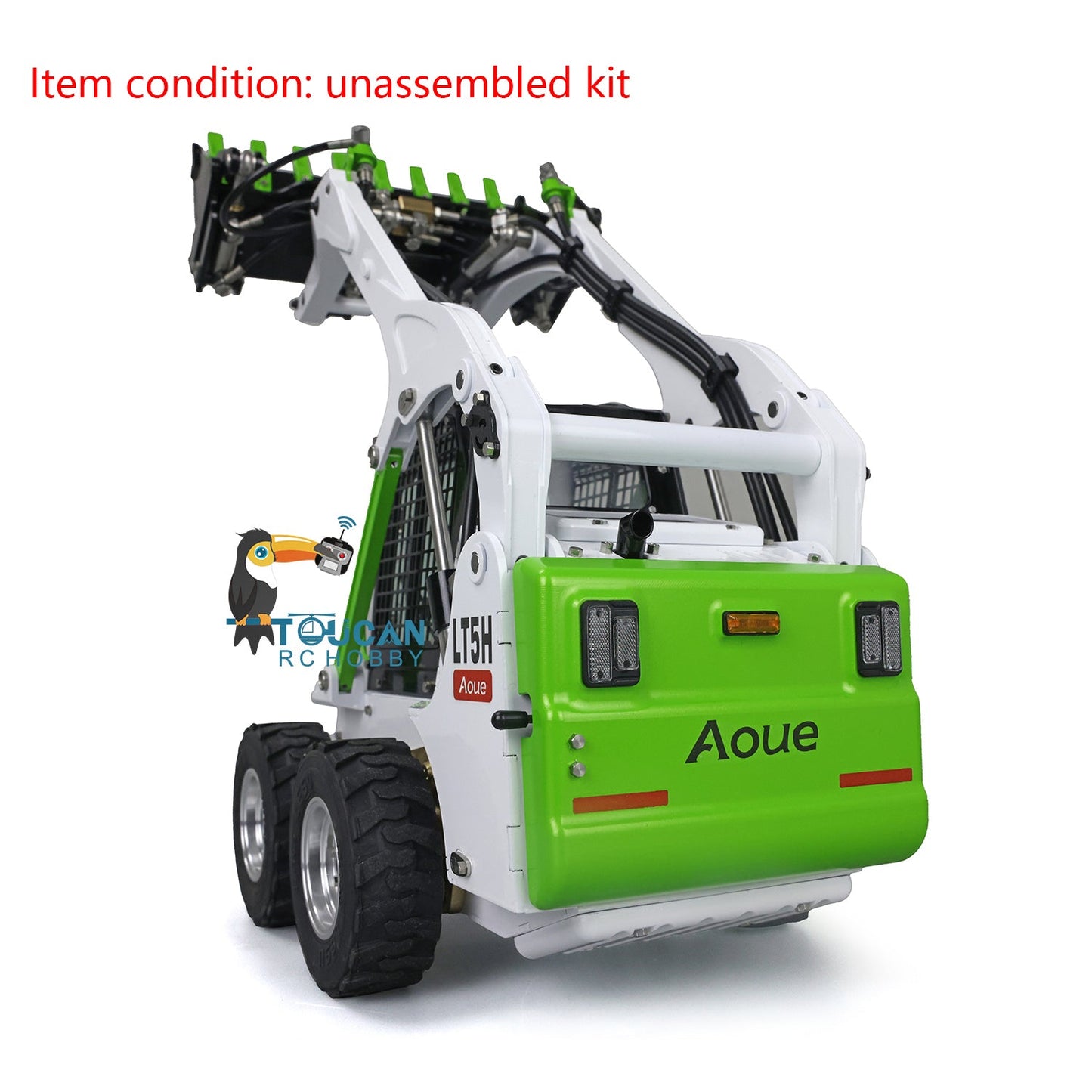 1/14 LESU Metal Aoue-LT5H Wheeled Skid-Steer Loader RC Hydraulic DIY Model Sound