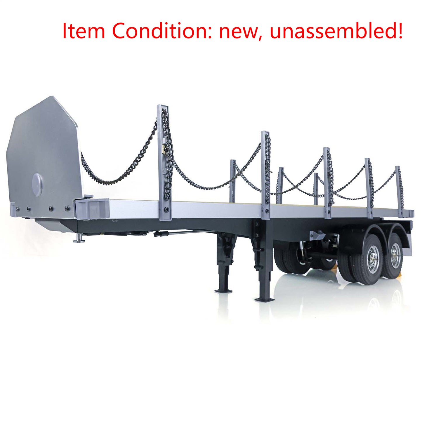 Fast Shipping TOUCAN 1/14 2Axle RC Tractor Flatbed Semi Trailer Truck for DIY TAMIYA Model